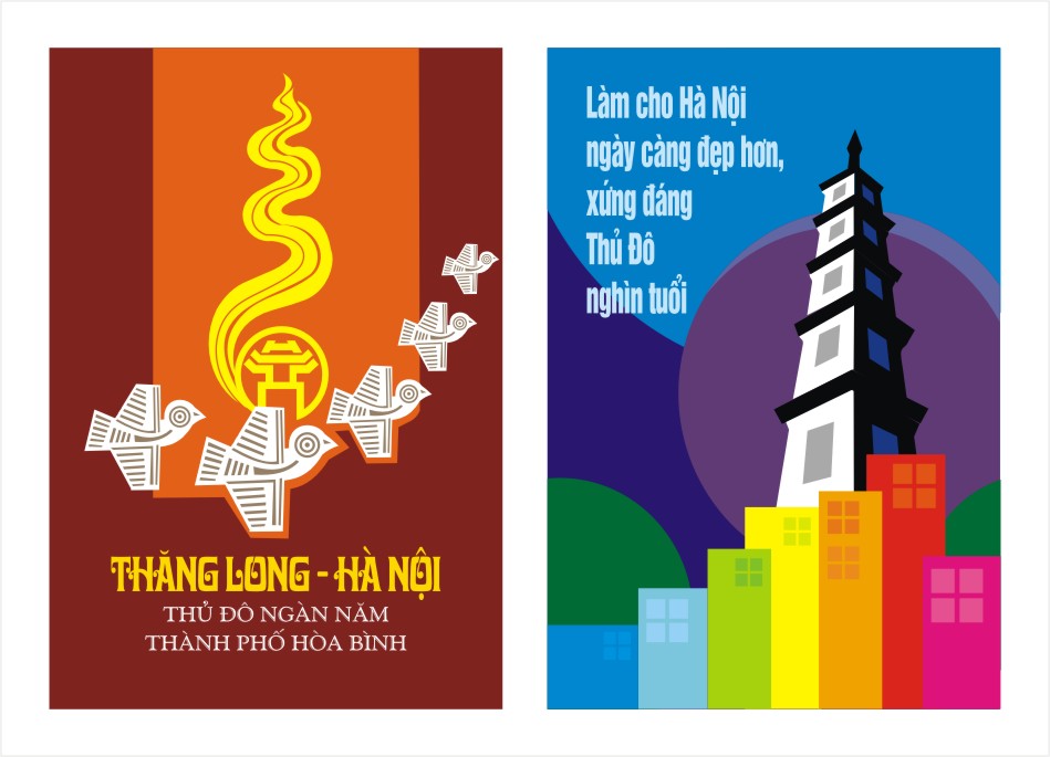 Tranh cổ động 1000 năm Thăng Long 3